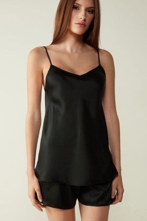 Intimissimi Silk Satin Top with V-neckline Sort | DKIIZ52684