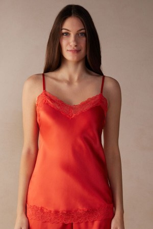 Intimissimi Blonder and Silk Top Orange | FDKHY21640