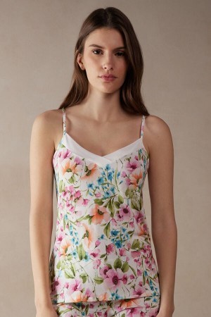 Intimissimi Botanical Lyrics Modal Top Hvide | DKZPD52534