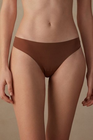 Intimissimi Brazilian Panties in Seamless Ultra Light Microfiber Natural | DDKKV96791