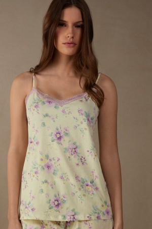 Intimissimi Flower Power Top in Supima® Ultrafresh Bomulds Gul | DKZPD43261