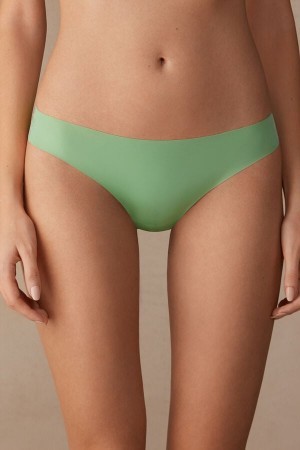 Intimissimi Brazilian Panties in Seamless Ultra Light Microfiber Grøn | MDKHR84958