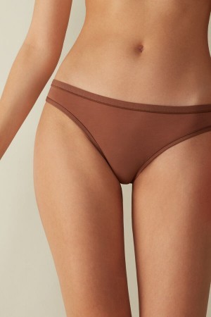 Intimissimi Brazilian Panties in Ultralight Supima® Bomulds Natural | BDKSO56924