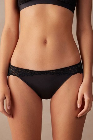 Intimissimi Pretty Flowers Panties Sort | DKJBT63345