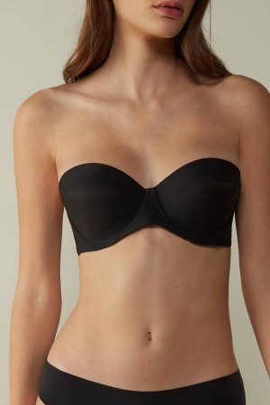 Intimissimi Giada Microfiber Bandeau Bra Sort | UDKND53311