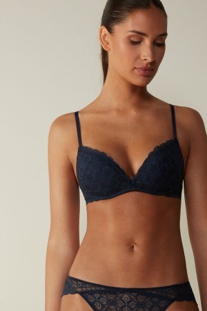 Intimissimi Gioia Super Push-Up Bra in Blonder Blå | QDKUV60724