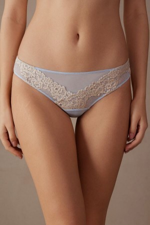 Intimissimi Pretty Flowers Brazilian Lyseblå | DKXBR26520