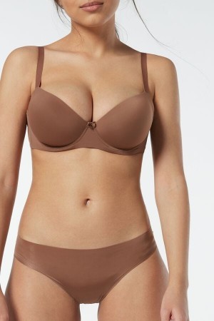 Intimissimi Sofia Microfiber Polstret Balconette Bra Natural | DKZPD72296