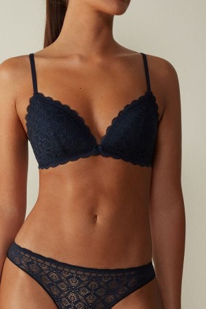 Intimissimi Tiziana Triangle Bra in Blonder Blå | DKEAH92415