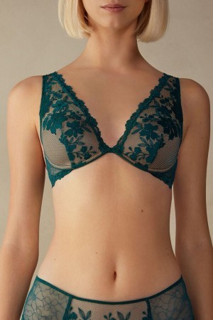 Intimissimi In Full Bloom Elena Balconette Bra Grøn | TDKPQ98453