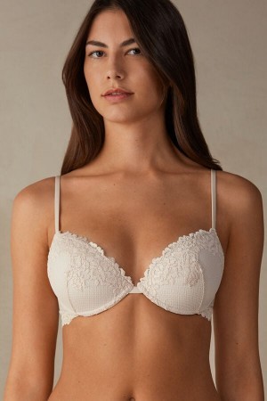 Intimissimi Pretty Flowers Bellissima Push-up Bra Natural | DKCVG91035