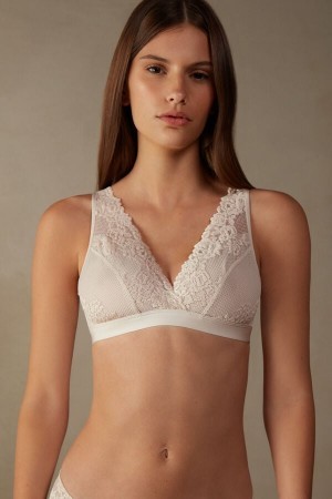 Intimissimi Pretty Flowers Lara Triangle Bra Natural | DKDFL12166