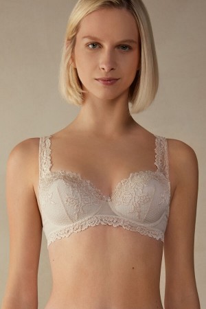 Intimissimi Pretty Flowers Sofia Balconette Bra Natural | EDKVG99683