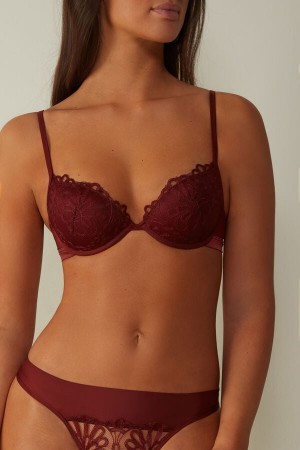 Intimissimi Romantic Life Bellissima Push-up Bra Rød | DKQCS93903