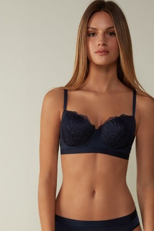 Intimissimi Romantic Life Sofia Balconette Bra Blå | EDKHC26740