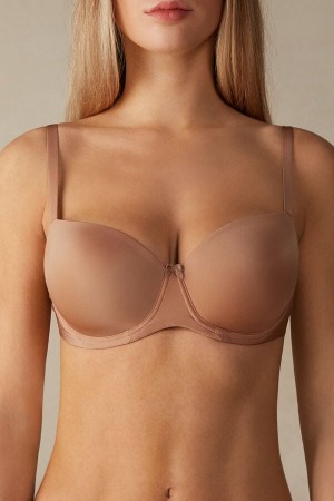 Intimissimi Sofia Balconette Bra in Ultralight Microfiber Natural | LDKSX84774