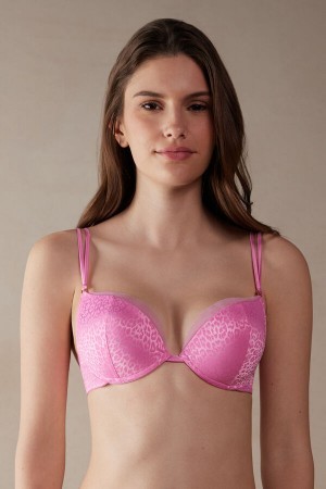 Intimissimi Cool Minimal Simona Super Push-up Bra Lyserød | DKCVG72066