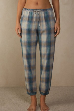 Intimissimi Cozy Mountains Brushed Cloth Pants with Cuffs Grøn | DDKKV47849