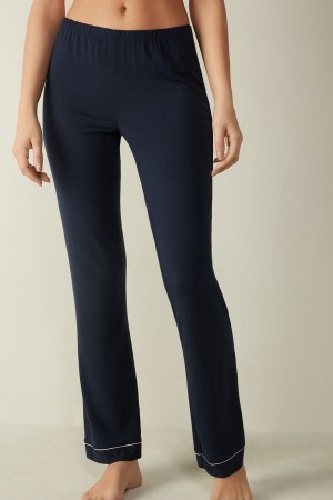 Intimissimi Long Micromodal Trousers Blå | EDKVG75471