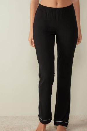 Intimissimi Long Micromodal Trousers Sort | YDKVQ81305