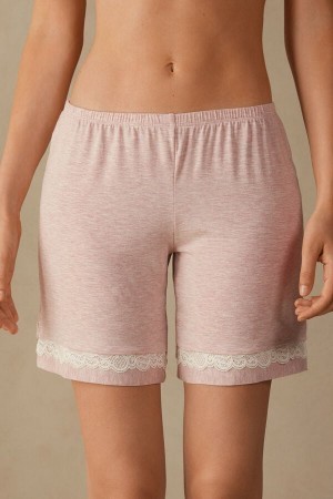 Intimissimi Modal Shorts with Blonder Details Lyserød | GDKEC24574