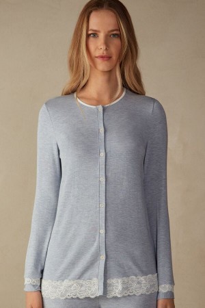 Intimissimi Modal and Blonder Cardigan Lyseblå | TDKPQ31511