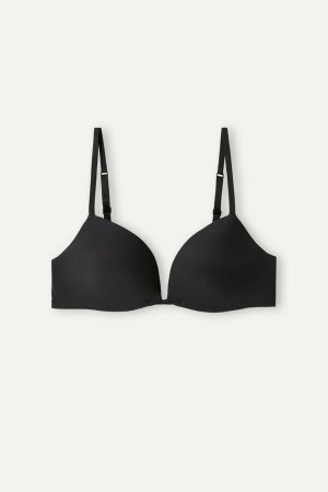 Intimissimi Silvia Push-up Bra in Ultralight Microfiber Sort | UDKTG68408