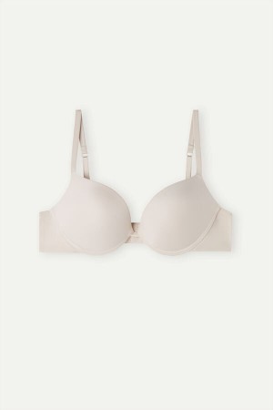 Intimissimi Simona Super Push-up Bra in Ultralight Microfiber Natural | DKJKU47822