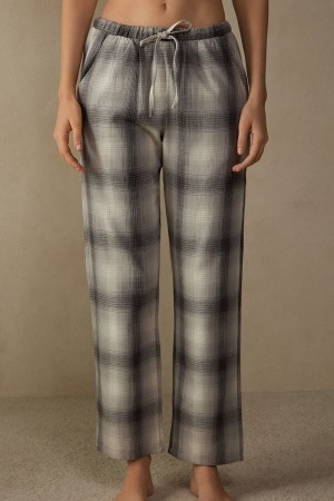 Intimissimi Warm Cuddles Pants in Brushed Cloth Grå | PDKQX32701