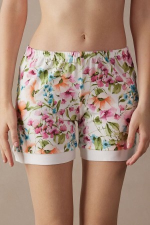 Intimissimi Botanical Lyrics Modal Shorts Hvide | DKCIF39243