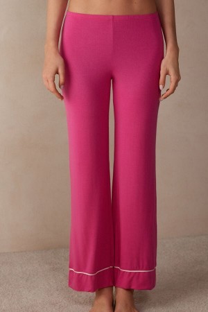 Intimissimi Pretty Flowers Full Length Modal Pants Lyserød | SDKVO41964