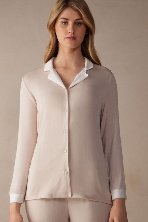 Intimissimi Simple Elegance Open Front Cardigan in Modal Lyserød | YDKGT18123