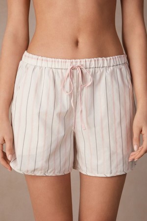 Intimissimi Soft Spring Bomulds Cloth Shorts Hvide | DKNEJ22103