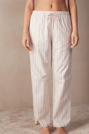 Intimissimi Soft Spring Full Length Bomulds Cloth Pants Hvide | XDKBH32765