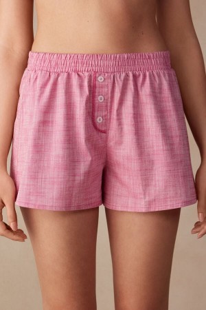 Intimissimi Strawberry Milkshake Shorts in Bomulds Cloth Lyserød | FDKUI43093