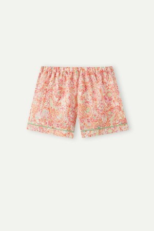 Intimissimi Summer Journey Linen Shorts Flerfarvede | DKXBR35523