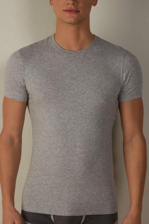 Intimissimi T-shirt in Stretch Supima® Bomulds Grå | DKQCS30414