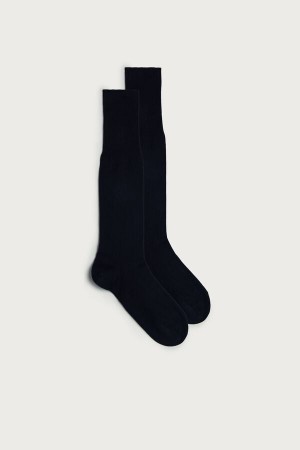 Intimissimi Høje Warm Bomulds Socks Blå | DKIIZ55638