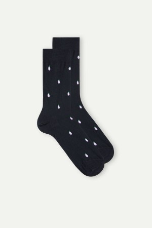 Intimissimi Kort Socks in Patterned Bomulds Blå | DKICD42752