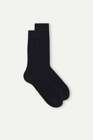 Intimissimi Kort Socks in Stretch Supima® Bomulds Blå | SDKVO21077