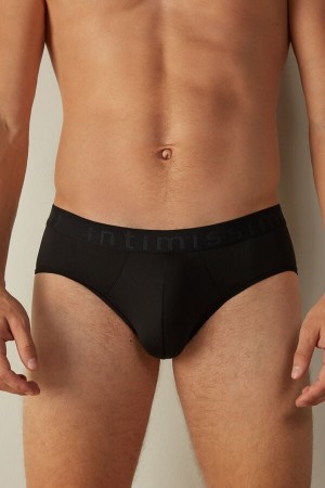 Intimissimi Microfiber Briefs with Logo Detail Sort | GDKEC27902