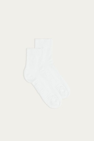 Intimissimi Terrycloth Kort Socks Hvide | EDKHC18961