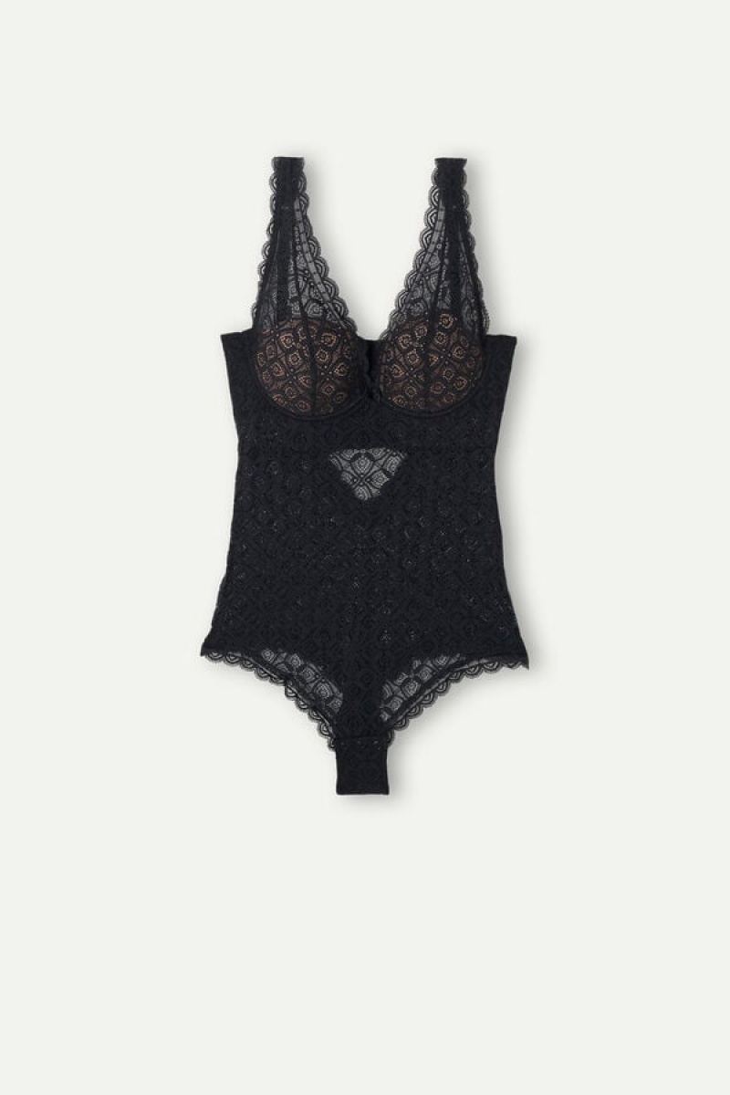 Intimissimi Eleonora Blonder Bodysuit Sort | DKJZR48089