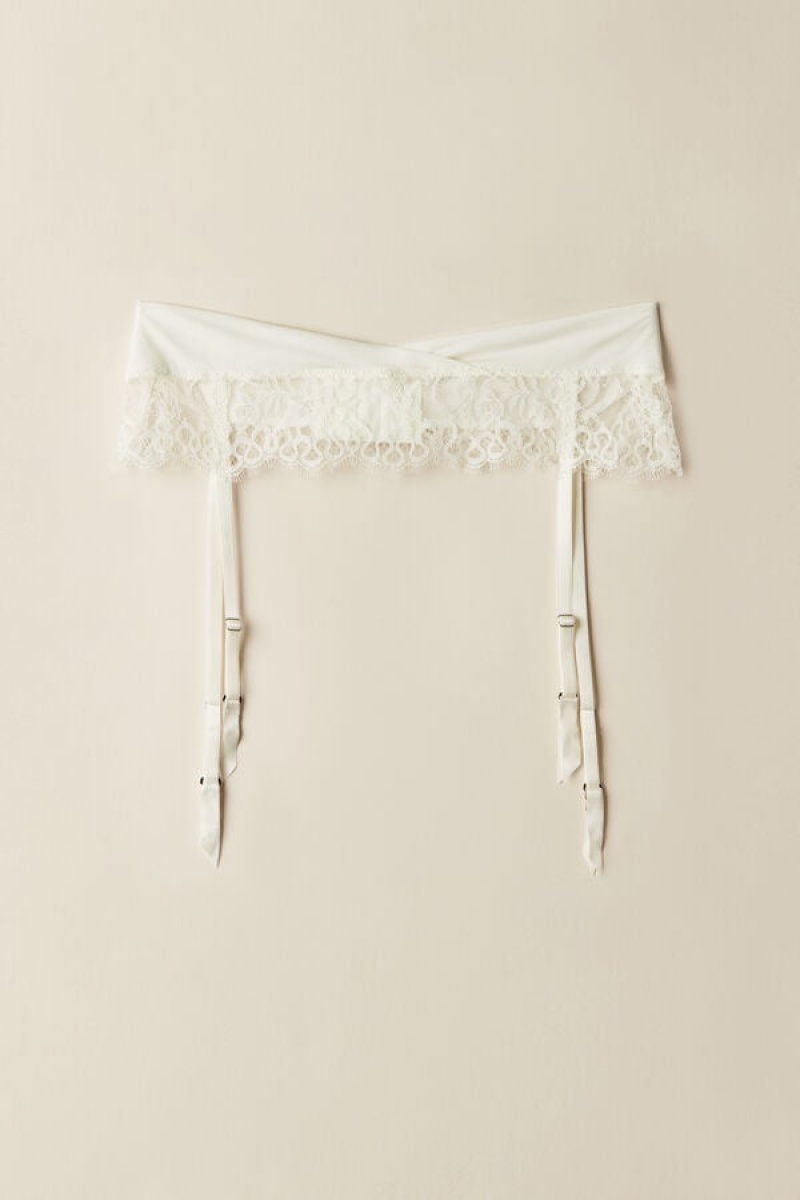 Intimissimi Eternal Love Garter Belt Hvide | MDKFT24583