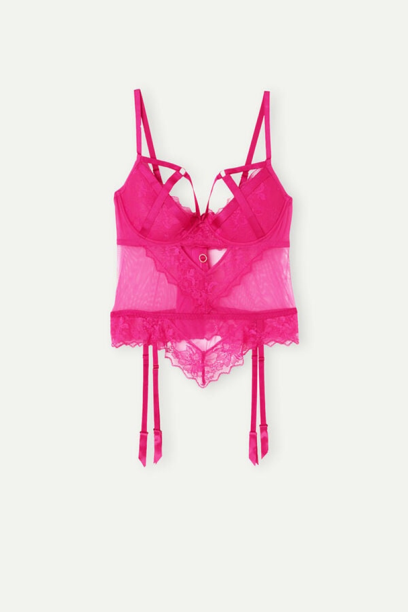 Intimissimi Fearless Femininity Guipure Demi-Cup Bra Lyserød | DKCIF53888