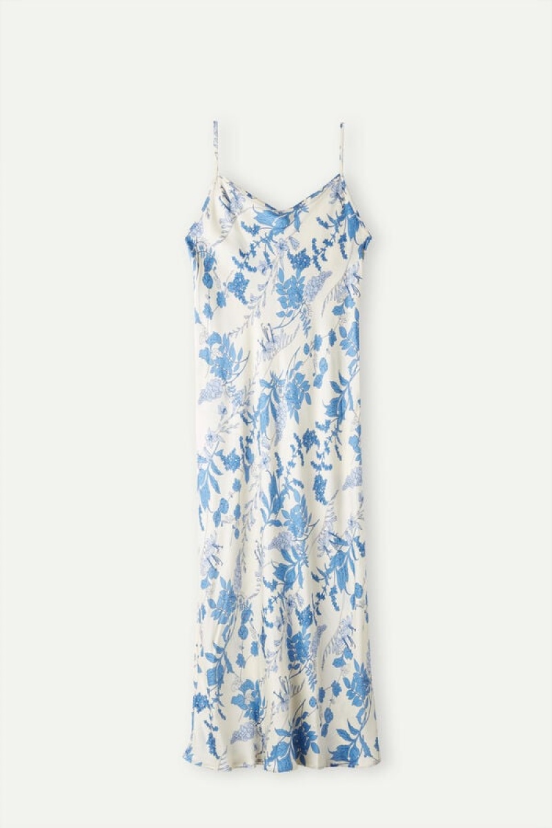 Intimissimi Feeling Beautiful Long Satin Nightgown Print | DKQCS66585