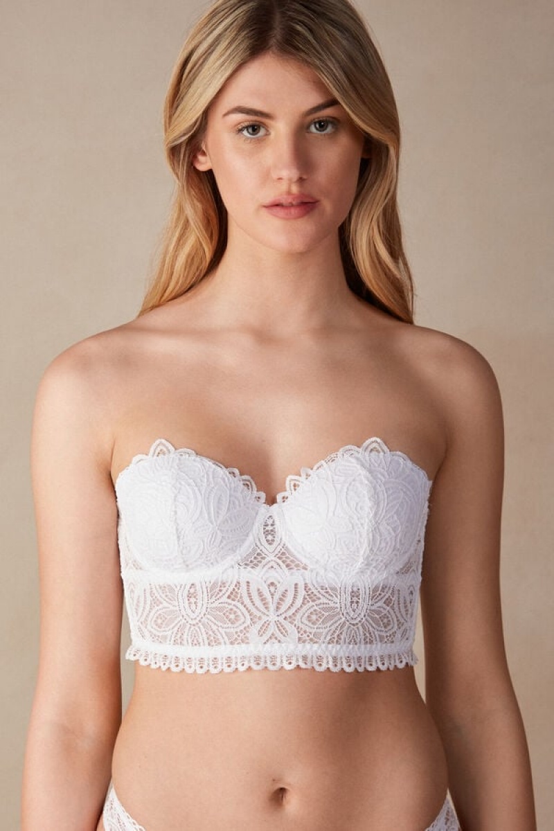 Intimissimi Hot Summer Days Giada Balconette Bustier Hvide | DKNEJ67896