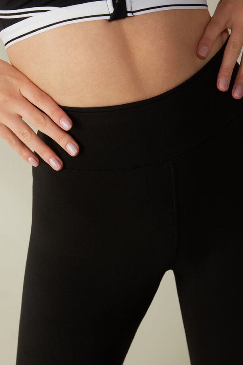 Intimissimi In Action Leggings in Organic Stretch Bomulds Sort | DKJVR85422