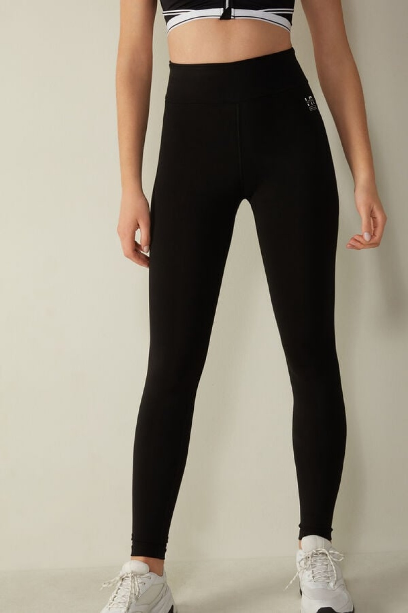 Intimissimi In Action Leggings in Organic Stretch Bomulds Sort | DKJVR85422