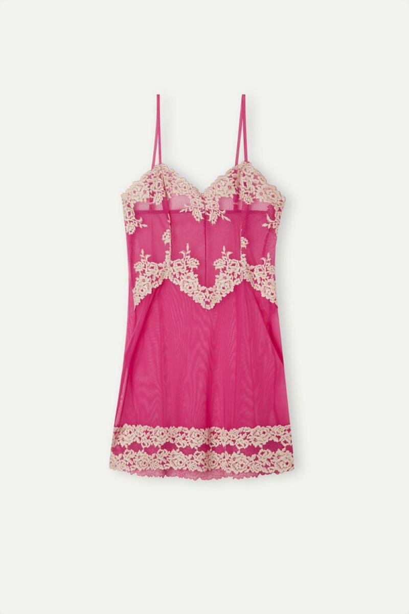 Intimissimi Pretty Flowers Babydoll Lyserød | DKDYB14593